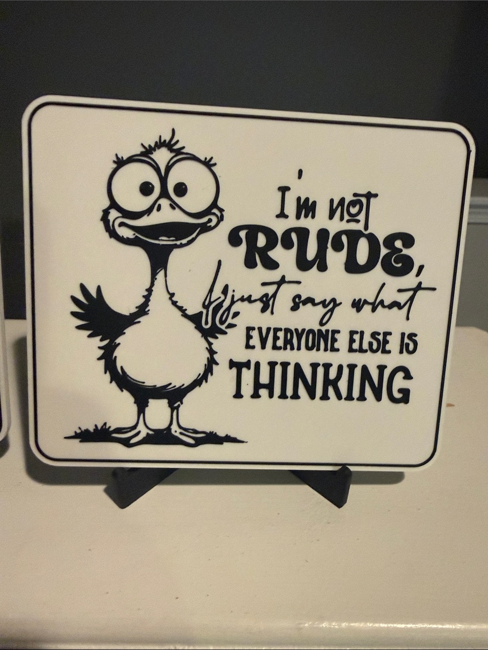Set of 6 Funny Animal Quote Signs - 3D printed 6” x 5” - Picture 7 of 8